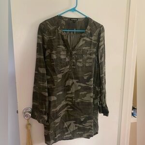 Express Army camo Print Dress Sz S
